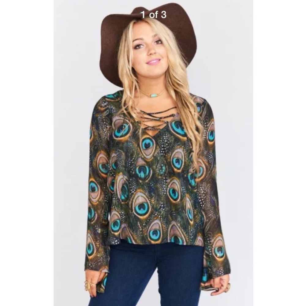 Show Me Your Mumu Zuko Top Feather Fans